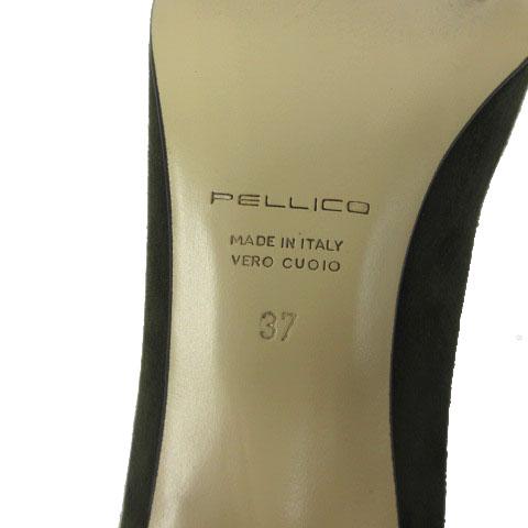 中古】未使用品 ペリーコ PELLICO パンプス アーモンドトゥ スウェード