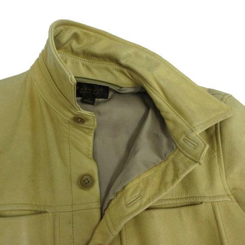 【中古】ラッドメス メンズビギ RADMESS MEN'S BIGI レザーシャツジャケット 牛革 カーキ系 カーキベージュ M_2