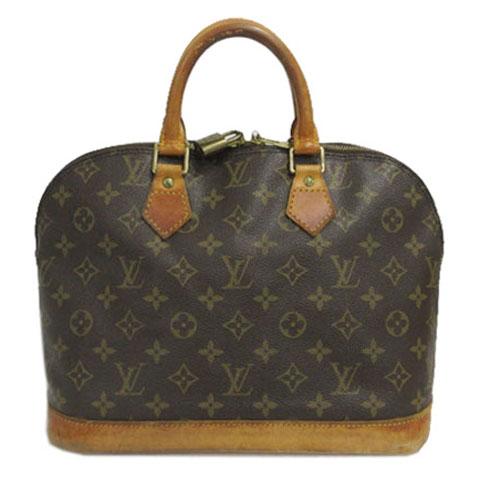 【中古】ルイヴィトン LOUIS VUITTON モノグラム アルマ ハンドバッグ M51130 PVC レザー ブラウン 茶 レディース