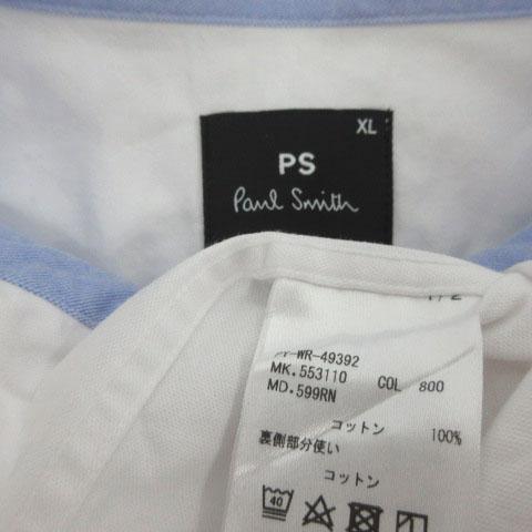 【中古】ポールスミス PAUL SMITH ボタンダウンシャツ PY-WR-49392 Sports Stripe Zebra シマウマ 長袖 ホワイト XL_8