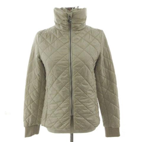 【中古】エマアンドガイア EMMA＆GAIA キルティング中綿ジャケット 20RS11 スタンドカラー ジップアップ ベージュ 40