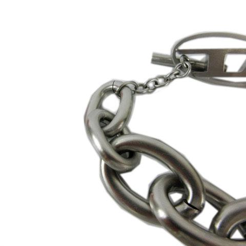 【中古】未使用品 DIESEL ブレスレット DX1531 Two-Tone Stainless Steel チェーン シルバー×ブラック ツートーン_5