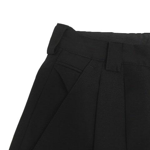 【中古】ヴェルサーチ V2 by VERSACE パンツ スラックス タック 裾ダブル ウール ブラック 黒 54 大きいサイズ メンズ_2