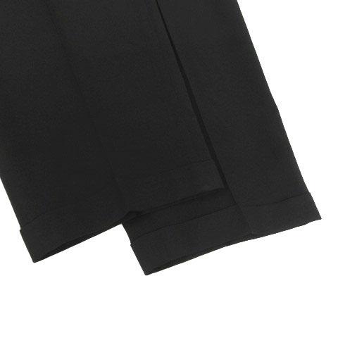 【中古】ヴェルサーチ V2 by VERSACE パンツ スラックス タック 裾ダブル ウール ブラック 黒 54 大きいサイズ メンズ_3