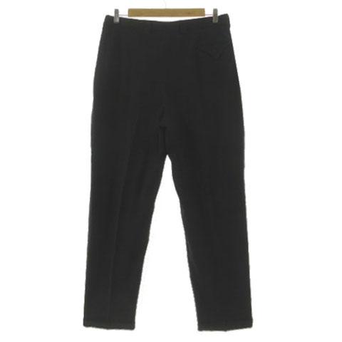 【中古】ヴェルサーチ V2 by VERSACE パンツ スラックス タック 裾ダブル ウール ブラック 黒 54 大きいサイズ メンズ_4