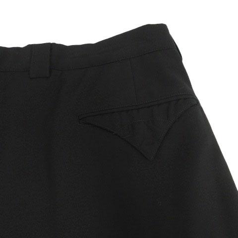 【中古】ヴェルサーチ V2 by VERSACE パンツ スラックス タック 裾ダブル ウール ブラック 黒 54 大きいサイズ メンズ_6