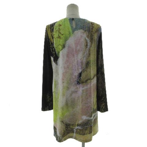 【中古】HIROKO KOSHINO アートプリントチュニック RHPCX-01390 日本製 ストレッチ 転写プリント マルチカラー 38_6