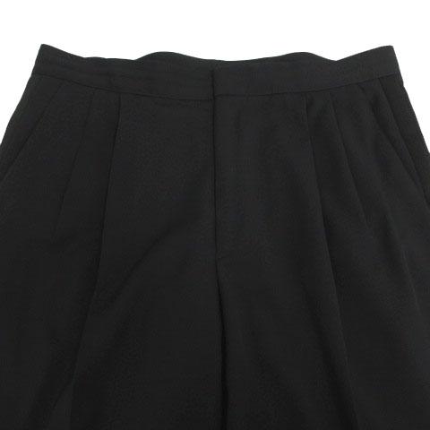 【中古】ヴェルサス VERSUS ジャンニヴェルサーチ パンツ スラックス タック 側章 イタリア製 コットン混 ブラック 50_1