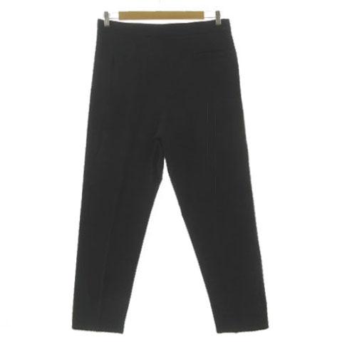 【中古】ヴェルサス VERSUS ジャンニヴェルサーチ パンツ スラックス タック 側章 イタリア製 コットン混 ブラック 50_6