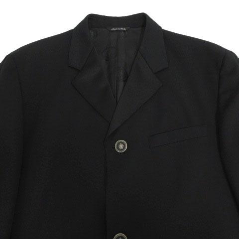 【中古】ヴェルサス VERSUS ジャンニヴェルサーチ ジャケット メドゥーサボタン 3B イタリア製 ウール混 黒 36/50_1