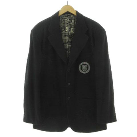 【中古】アイスバーグ ICEBERG×ピーナッツ PEANUTS ジャケット チャーリーブラウン ワッペン 伊製 起毛 ブラック 52