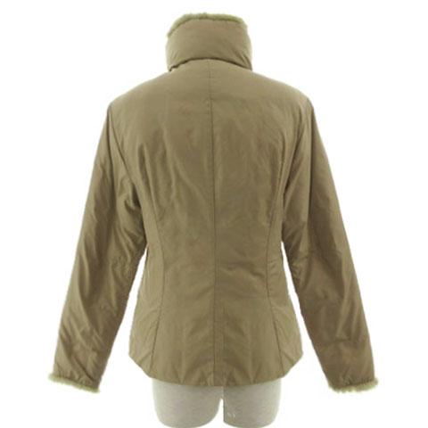 【中古】モンクレール MONCLER ダウンジャケット スタンドカラー ミンクファー ジップアップ ダウン100％ ベージュ 1_6