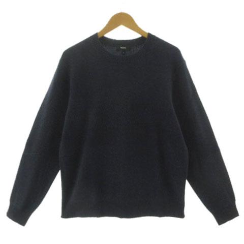 【中古】セオリー Theory CREW NECK SFW SOFTFELTED WOOL セーター ネイビー 紺 M メンズ