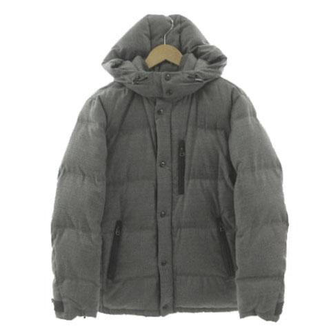 【中古】フレディ&amp;グロスター FREDY&amp;GLOSTER ウールブレンドダウンジャケット VW358001 フード グレー 48 メンズ