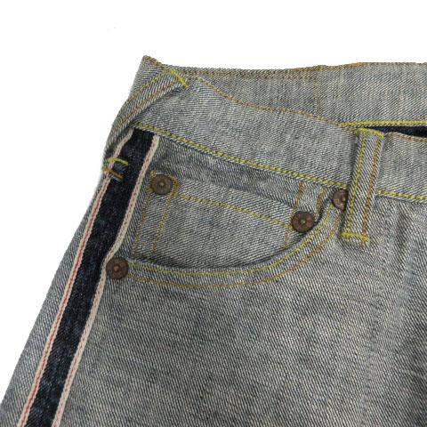 【中古】エヴィス EVISU 希少 レア 0454 ジーンズ インサイドアウト 裏返しデザイン セルビッチ インディゴ 30_2