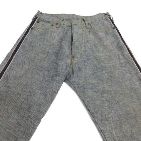 【中古】エヴィス EVISU 希少 レア 0454 ジーンズ インサイドアウト 裏返しデザイン セルビッチ インディゴ 30_4