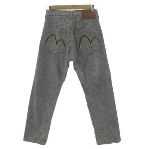 【中古】エヴィス EVISU 希少 レア 0454 ジーンズ インサイドアウト 裏返しデザイン セルビッチ インディゴ 30_5