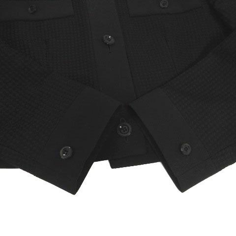 【中古】GIVENCHY ブラックフォーマル ワンピーススーツ 格子柄クロップドノーカラージャケット ワンピース 12_3