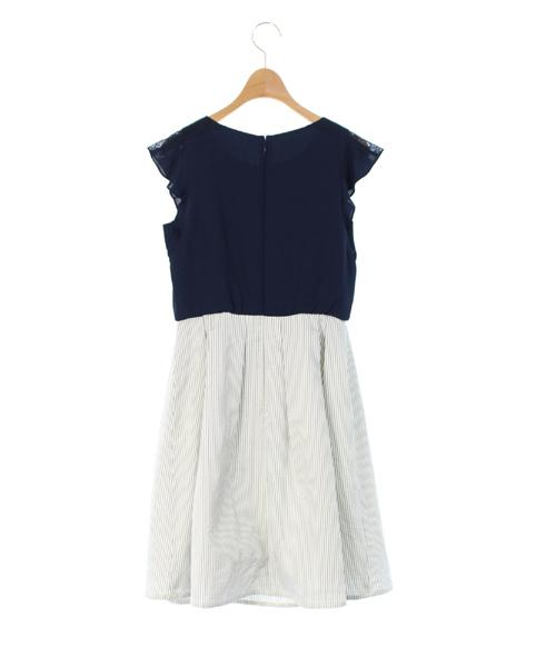 中古 アプワイザーリッシェ Apuweiser Riche ワンピース 膝丈 切替 ストライプ レース ノースリーブ 1 紺 Ha レディースの通販はau Pay マーケット ブランド古着のベクトル