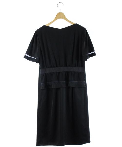 中古 自由区 オンワード樫山 18ss ワンピース 膝丈 半袖 フリル 黒 38 Dk41 レディースの通販はau Pay マーケット ブランド古着のベクトル