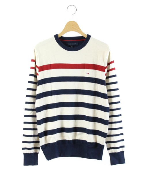 中古 トミーヒルフィガー Tommy Hilfiger ニット セーター ボーダー 長袖 白 紺 赤 S P Dk48 メンズの通販はau Pay マーケット ブランド古着のベクトル