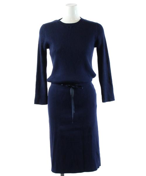 中古 ジャスグリッティー Jusglitty ワンピース ニット ロング 長袖 リブ 紺 2 Dk25 レディースの通販はau Pay マーケット ブランド古着のベクトル