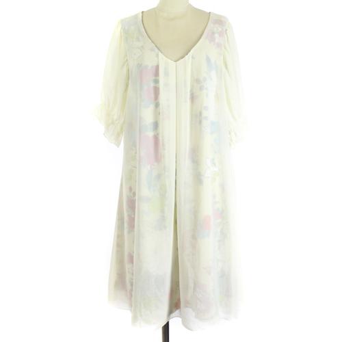 中古 ふりふ ワンピース フレア ひざ丈 半袖 F アイボリー Sr レディースの通販はau Pay マーケット ブランド古着のベクトル