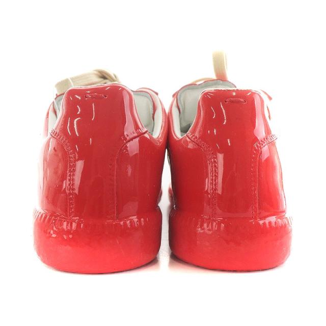 【中古】未使用品 メゾンマルジェラ 22 Maison Margiela 22 ジャーマントレーナー パテント スニーカー 39 24.0cm 赤