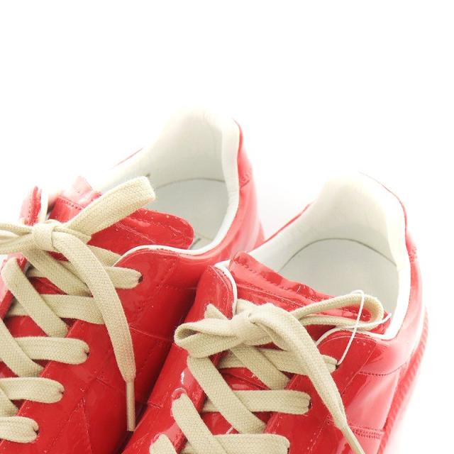 【中古】未使用品 メゾンマルジェラ 22 Maison Margiela 22 ジャーマントレーナー パテント スニーカー 39 24.0cm 赤