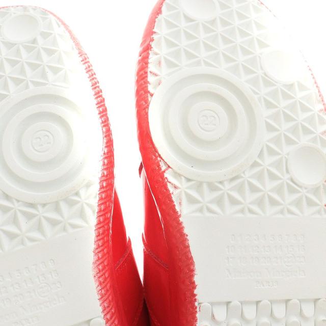 【中古】未使用品 メゾンマルジェラ 22 Maison Margiela 22 ジャーマントレーナー パテント スニーカー 39 24.0cm 赤