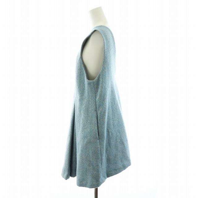 中古】未使用品 コエル COEL ヘリンボーンミニワンピース ノースリーブ  