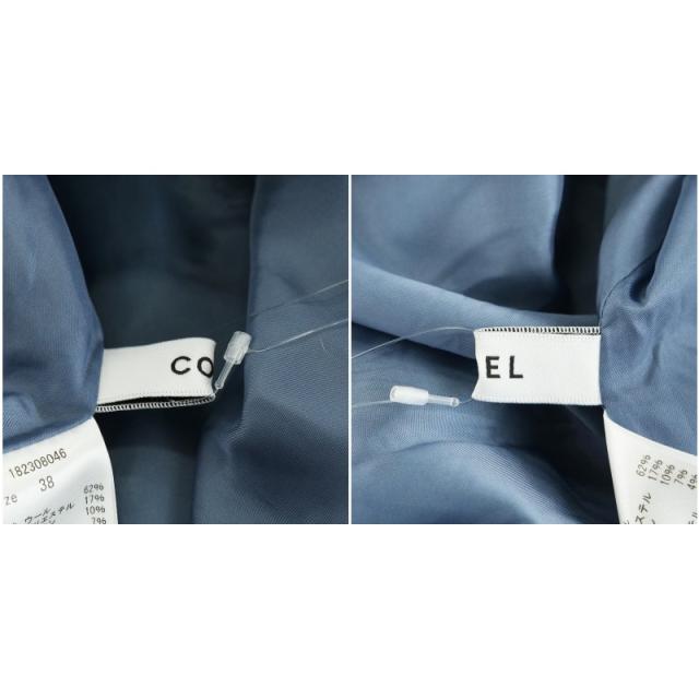 中古】未使用品 コエル COEL ヘリンボーンミニワンピース ノースリーブ  