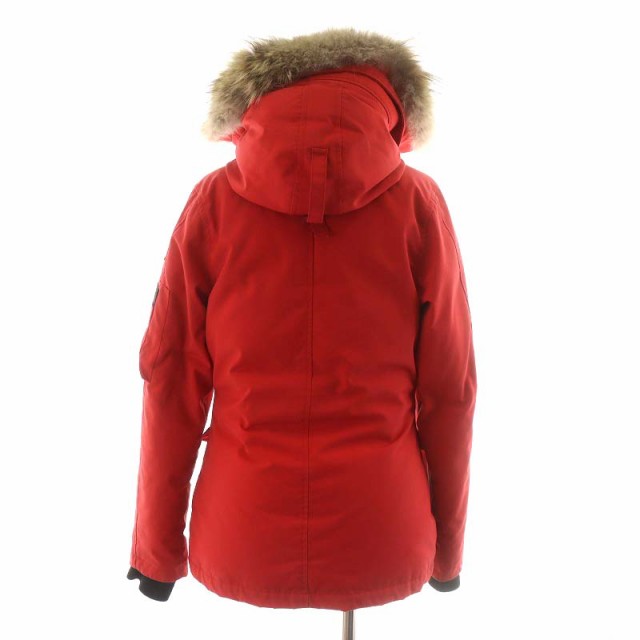 【中古】カナダグース CANADA GOOSE モンテベロパーカー ダウンジャケット フード ファー アウター XS 赤｜au PAY マーケット