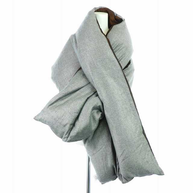 【中古】MYLAN 2Way Reversible Down Stole ストール スリーブレスジャケット ダウン F グレー ブラウン MY22AW-CO007