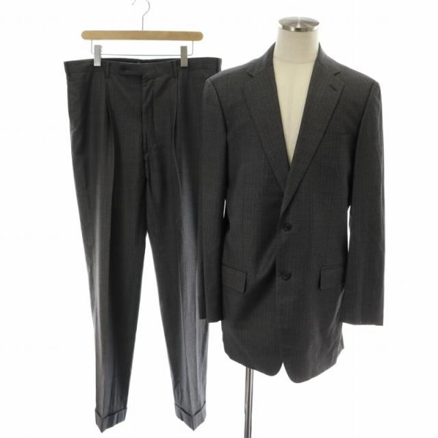 【中古】ロロピアーナ FILO スーツ セットアップ 上下 2点セット テーラードジャケット パンツ スラックス グレーの通販は