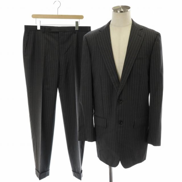 【中古】フィーロ ロロ ピアーナ スーツ セットアップ 上下 2点セット テーラードジャケット パンツ グレーの通販は