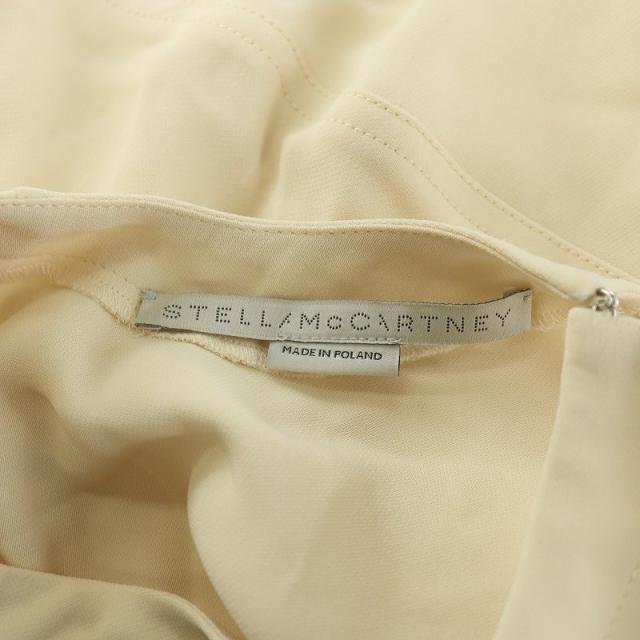 【中古】ステラマッカートニー STELLA McCARTNEY ワンピース ひざ丈 半袖 ストレッチ 無地 36 ベージュ_3