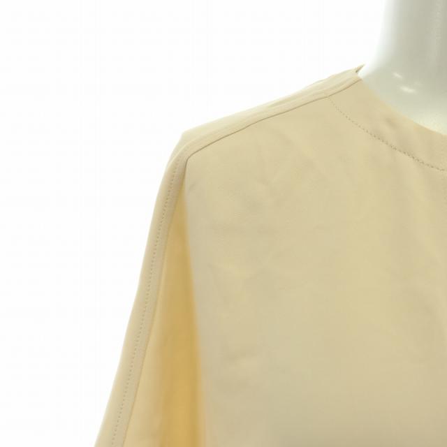【中古】ステラマッカートニー STELLA McCARTNEY ワンピース ひざ丈 半袖 ストレッチ 無地 36 ベージュ_5