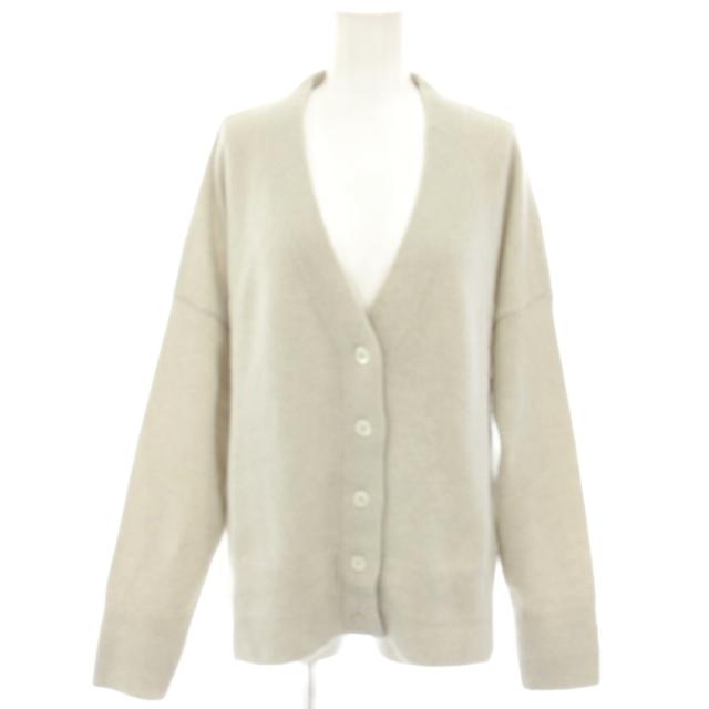 【中古】ジョンスメドレー BREANNA 7ゲージ ニットカーディガン Vネック 長袖 S/M グレー ■MU レディース