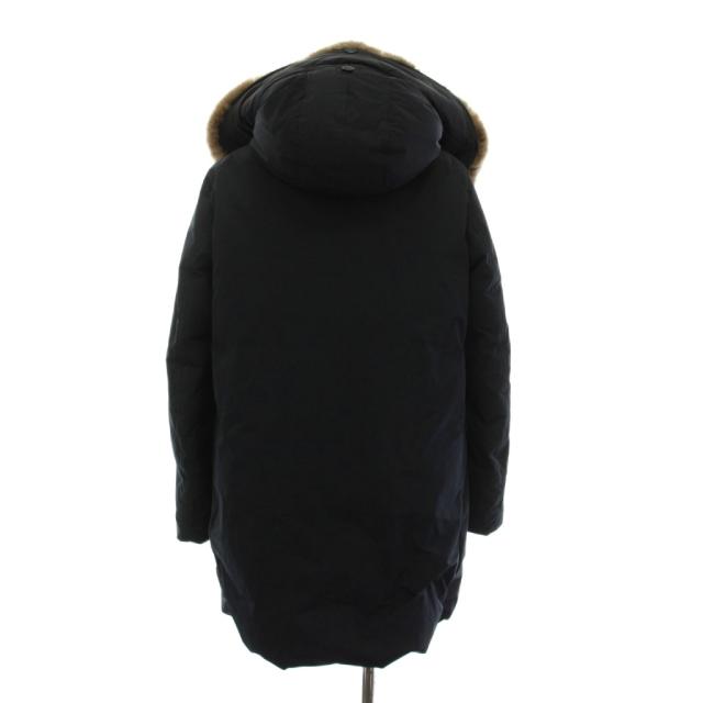 【中古】ウールリッチウーレンミルズ COCOON ESKIMO ロングダウンジャケット アウター M 紺 ネイビー ラビットファー_1