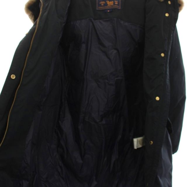 【中古】ウールリッチウーレンミルズ COCOON ESKIMO ロングダウンジャケット アウター M 紺 ネイビー ラビットファー_4