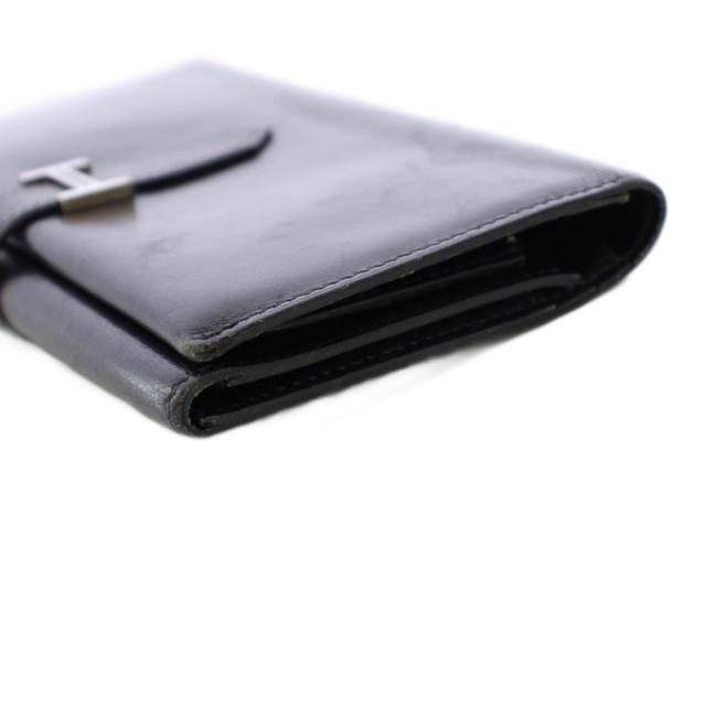 【中古】エルメス HERMES ベアン 長財布 三つ折り ボックスカーフ 黒 □G刻印 /KH ■OH ■BM メンズ_3