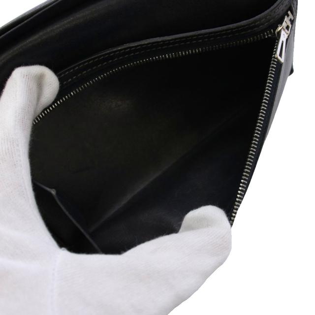 【中古】エルメス HERMES ベアン 長財布 三つ折り ボックスカーフ 黒 □G刻印 /KH ■OH ■BM メンズ_4
