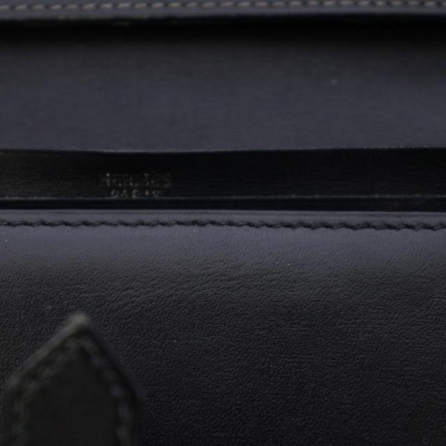 【中古】エルメス HERMES ベアン 長財布 三つ折り ボックスカーフ 黒 □G刻印 /KH ■OH ■BM メンズ_7