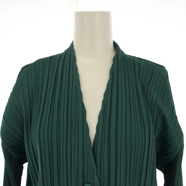 PLEATS PLEASE プリーツプリーズ イッセイミヤケジャケット　緑　XL プリーツプリーズ PLEATS PLEASE ジャケット 中古プリーツプリーズ