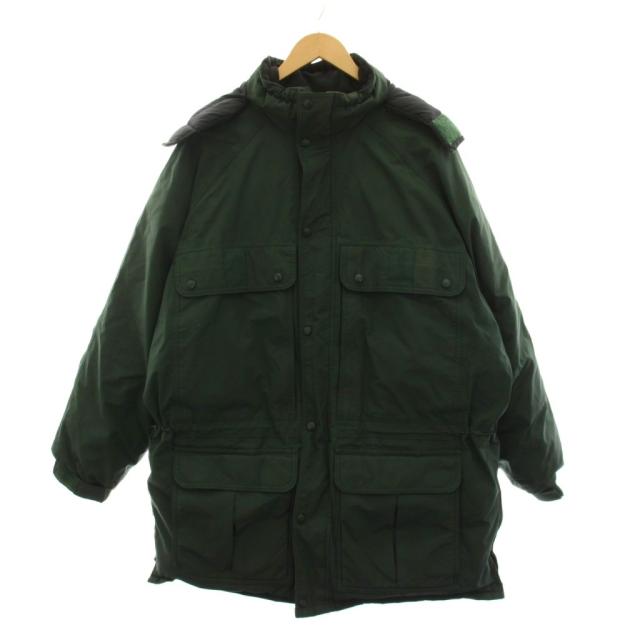 【中古】エルエルビーン L.L.BEAN GORE-TEX 80's ダウンジャケット フード付き ジップアップ アウター L 緑