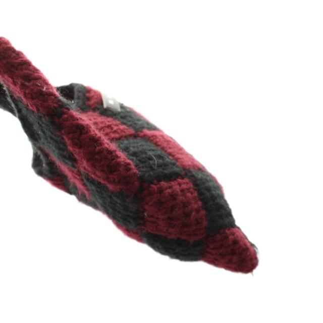 【中古】マルニ MARNI ハンドバッグ ダイアモンド クロシェ編み ニット 黒 ボルドー /YM ■MU キッズ_2