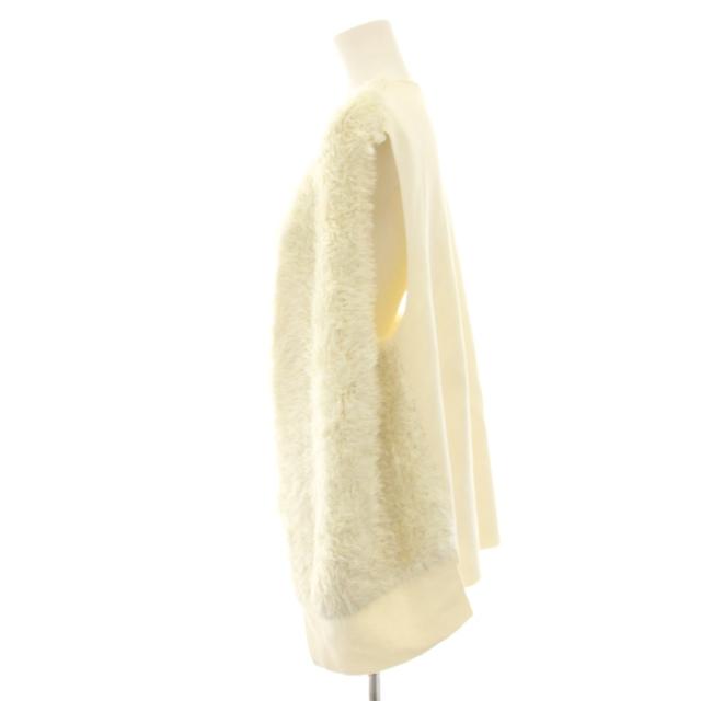 【中古】ドゥロワー Drawer 24AW ベストシルクミラノフリンジシャギーニットベスト ジレ 絹 白 ホワイト_1