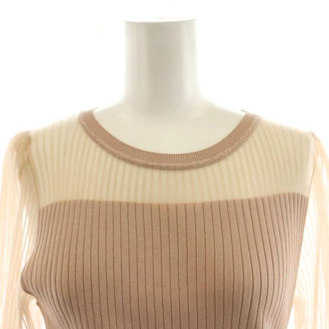 中古】アナイ ANAYI 24SS シアーリブプリーツドッキングワンピース