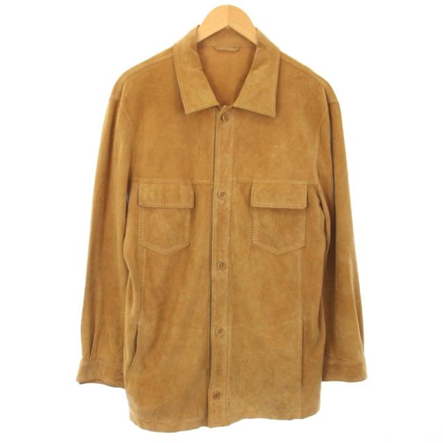 【中古】パルジレリ PAL ZILERI SPORT シャツジャケット スエード 48 ベージュ /TK ■BM メンズ